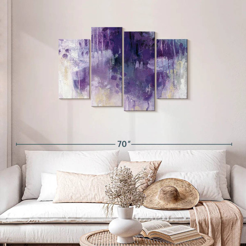 Pluie violette Avery, H 27 po x l 43 po