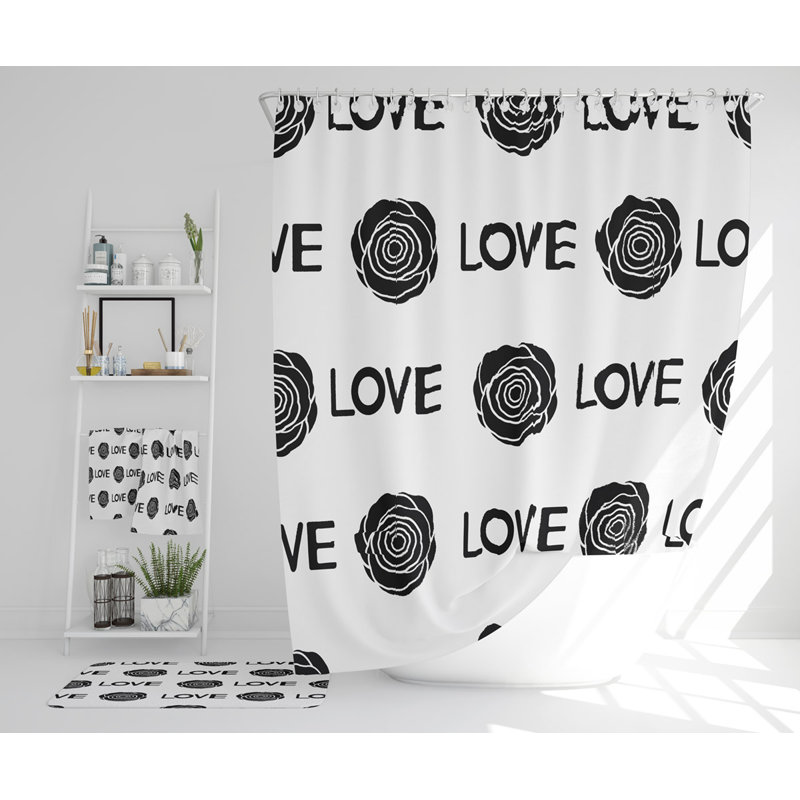 Nemya Polyester Shower Curtain Set