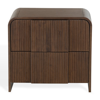 Vitale Reeded Wood 26" Nightstand