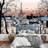 Vector Montmartre in Paris with Eiffel Tower Paintable Wall Mural-88960099