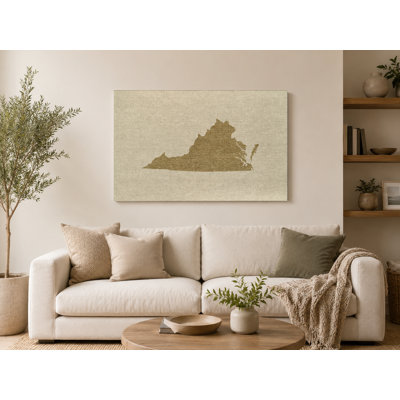 «Virginia State Silhouette», art mural sur toile
