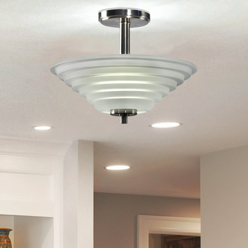 Soloman Glass Semi Flush Mount