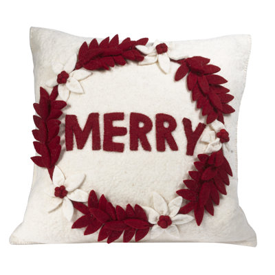 Square Wool Pillow Cover
