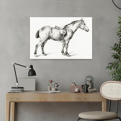 Cheval debout par Jean Bernard, art rétro rétro classique