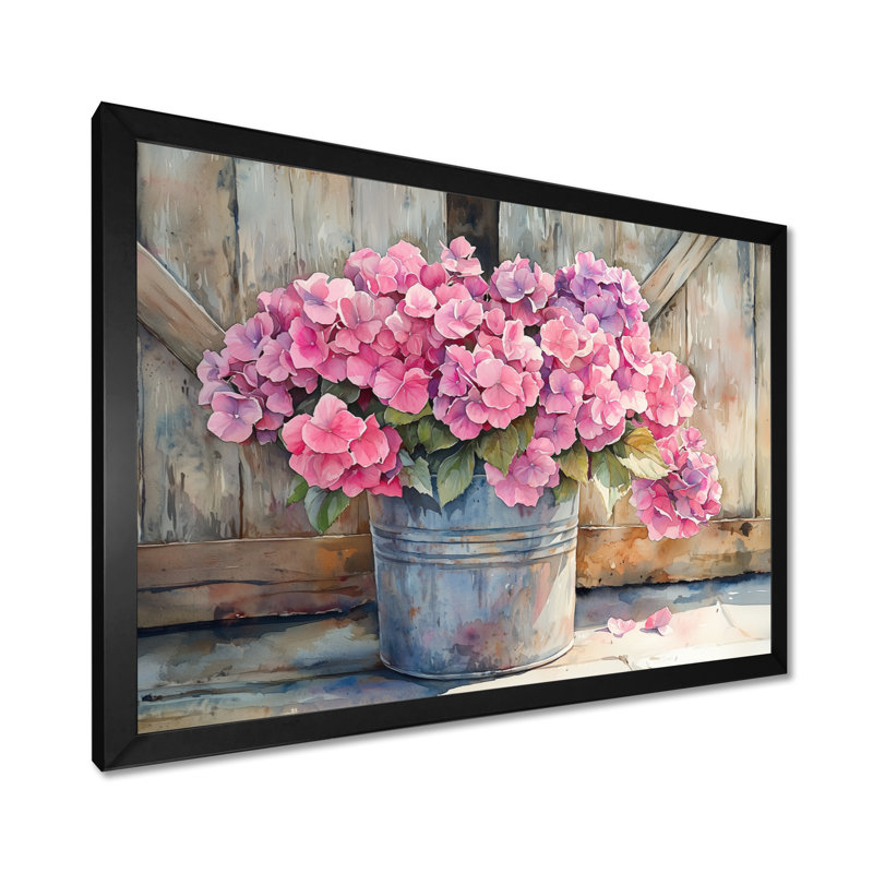 Distin - Floral Wall Art, Reproduction encadrée d'une seule photo, Noir, noir, noir, noir, H 12 po x l 20 po