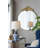 Accent Mirror, Round Wall Mirror With Metal Frame, Circle Accent Mirror For Living Room Bedroom Entryway