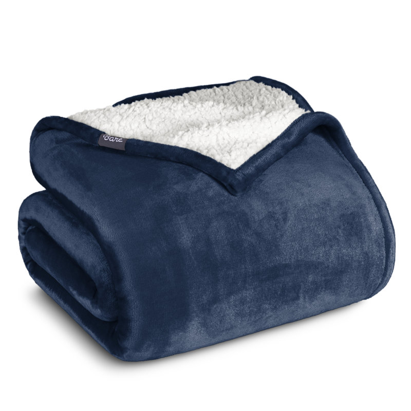 Couverture Sherpa, Jeté, Bleu très foncé