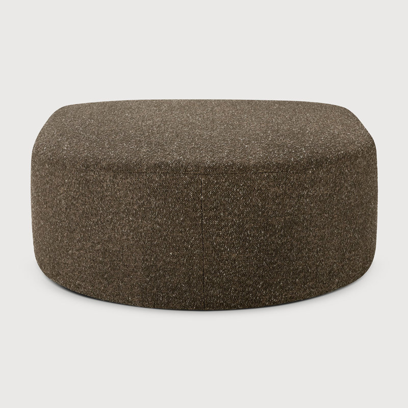 Bulky D-Shaped Ottoman, Cedar