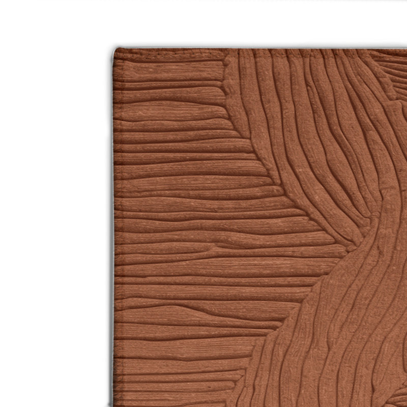 Tapis brun abstrait intérieur et extérieur, Rectangle 4pi x 6 pi