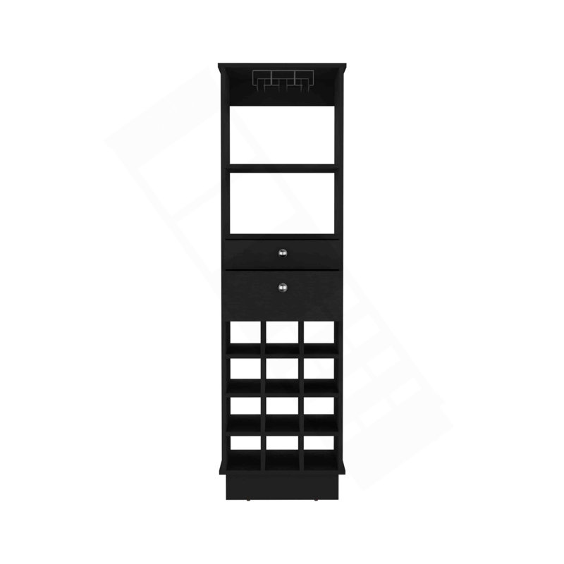 Armoire de bar deux tiroirs DEPOT E-SHOP Zircon, noir