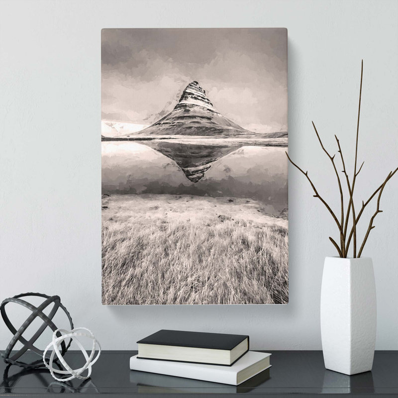 View Of Kirkjufell Mountain In Iceland - Wrapped Canvas, 91cm H x 60cm W x 3cm D