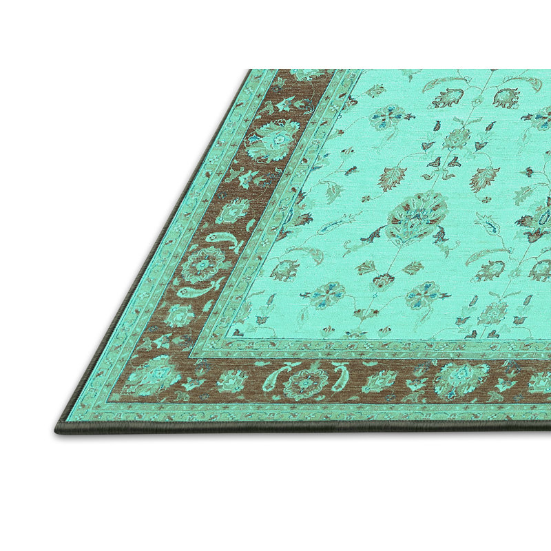 Tapis oriental bleu Aamenah, Rectangle 7 pi x 9 pi