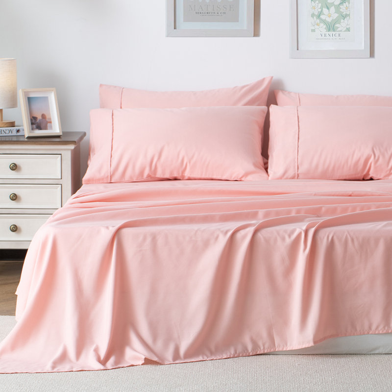 Ensemble de draps en microfibre Kasentex 1800, Ensemble de draps pour grand lit avec 3 pièces su