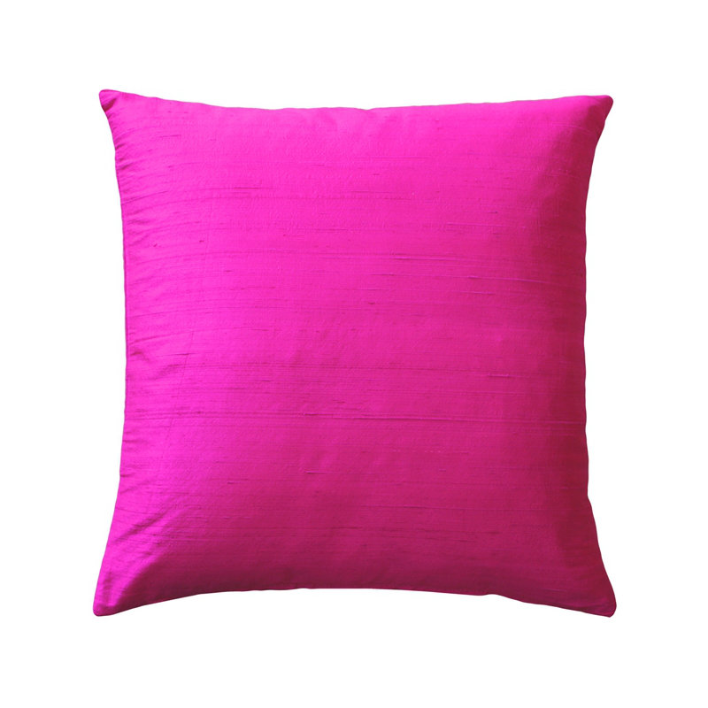 Housse et coussin à recouvrir carré Sankara, H 16 po x l 16 po x P 5 po, Rose fuchsia