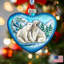 Collection de splendor de noël en verre polaire bear love