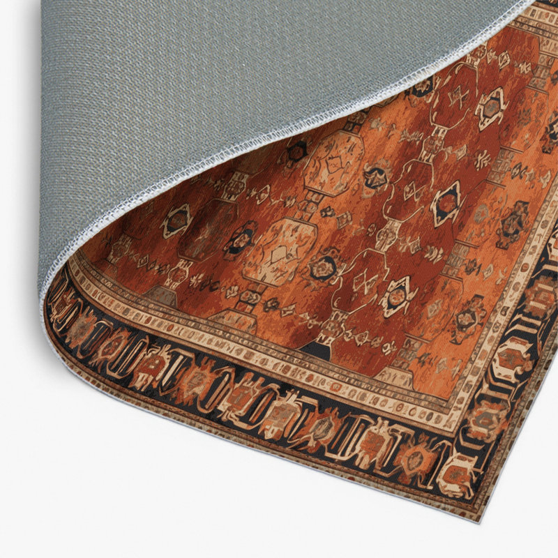 Persian Brown Indoor and Outdoor Area Rug, Rectangle 2' x 3'