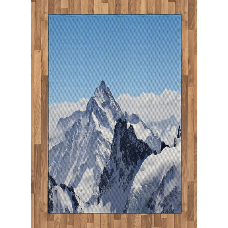 Winter High Density Long Fiber Poly Threads Decorative Area Rug Carpet, Rectangle 4' x 5'8"