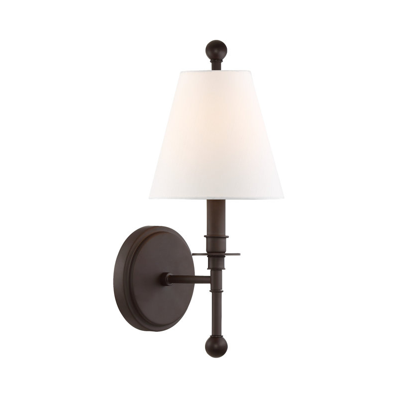 Lumley Stainless Steel Armed Sconce, Dark Bronze