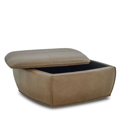 Sana Genuine Italian Leather Storage Ottoman