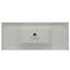 Lavabo 48 po en résine pour meuble-lavabo, lavabo de salle de bain avec 3 trous de robinet, comptoir de meuble-lavabo seulement, blanc éclatant