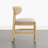 Organic Modern Solid Wood Dining Chair with Woven Paper Cord Back-20988052