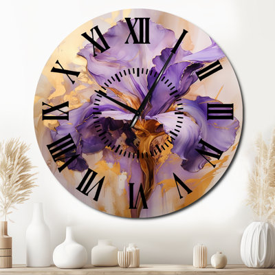 Horloge murale Golden Iris