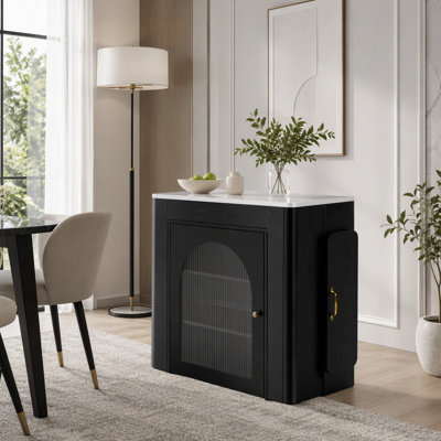 Extendable Dining Table with Storage and Power Outlet