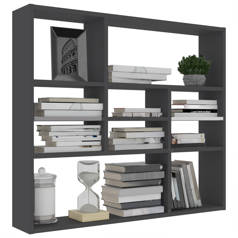 Ramus 10 Piece Wood Accent Shelf, Grey