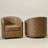 Oscar 29" W Water Resistant Faux Leather Swivel Barrel Chair-1943771487