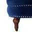 Fauteuil d'appoint capitonné, velours bleu marine