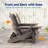 HDPE Adirondack Glider Chair, 3-Position Adjustable All-Weather Outdoor Chair for Patio Deck Backyard, Easy Assembly-126056222