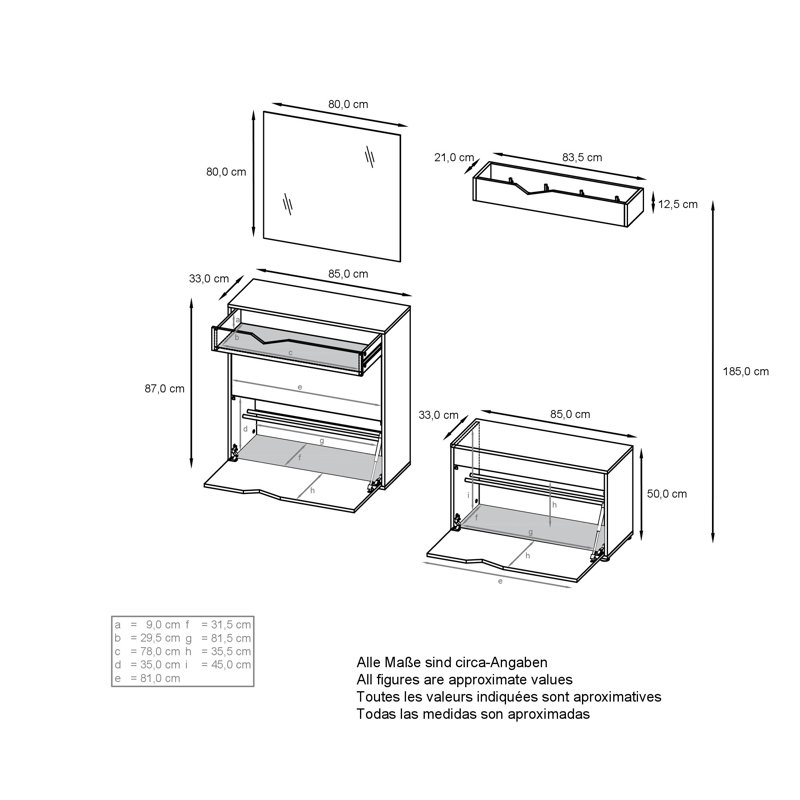 Karma Hall Tree Bench and Shoe Storage, White Matt/Grey High Gloss