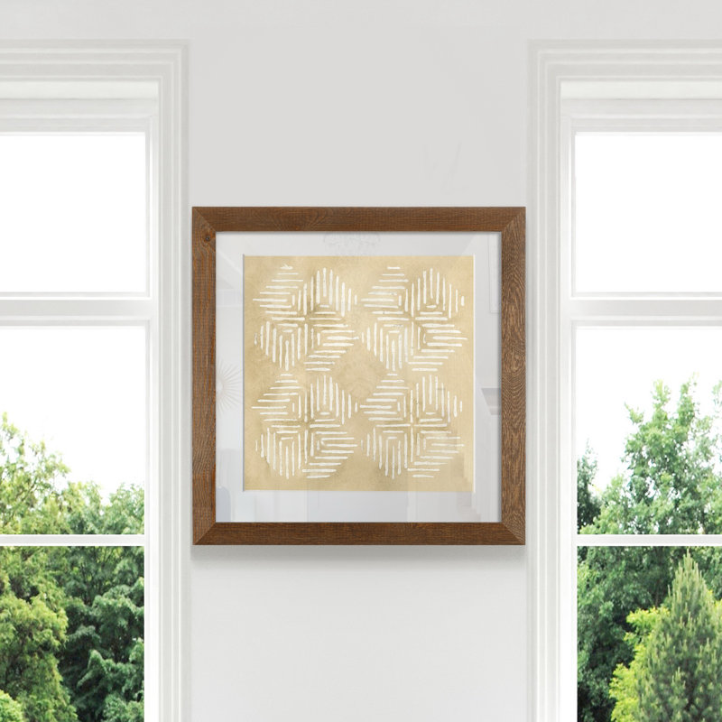 « Sand Stitch IV », impression d’art graphique encadrée sur papier, H 35,5 po x l 35,5 po x P 1,5 po, Cadre en érable