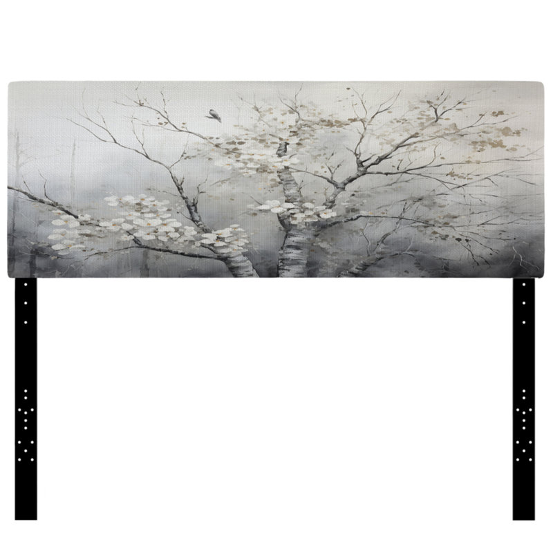 Tête de lit tapissier à motif floral Kasir, Très grand