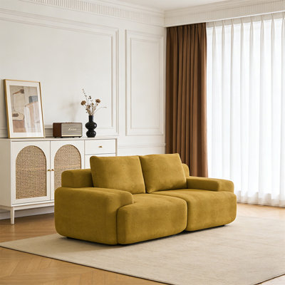  Causeuse de 83 po, canapé moderne en mousse haute densité sans assemblage, idéal pour le salon, la chambre à coucher et un appartement