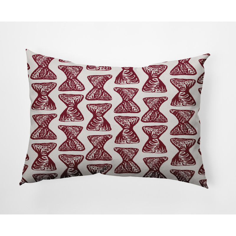 Housse de coussin carrée/insert, Marron, Géométrique 3