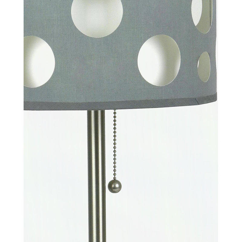 30"H GREY/WHITE RETRO TABLE LAMP