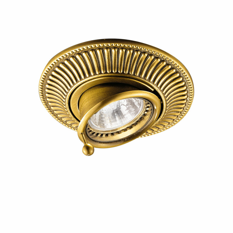 Serena 3 Light Flush Ceiling Light, Gold/Black/Red