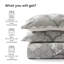 Ensemble de courtepointe géométrique en jacquard SLEEP ZONE, très grand, 3 pièces, couvre-lit léger ultra doux, toutes saisons, 106 x 96, gris-116564181-126732877