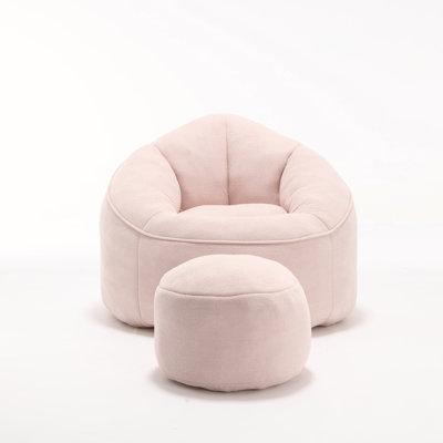 Soft Bean Bag Chair with Footstool Bean Bag Sofa Floor Sofa Floor Chair Large Bean Bag Chair