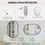 Lunara Oval aluminium alloy black frame bathroom mirror & tempered glass-1233119906