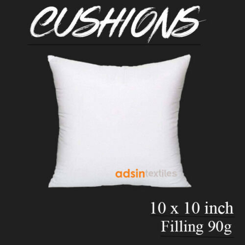 White Square Cushion Pad, 25cm H x 25cm W x 7cm D