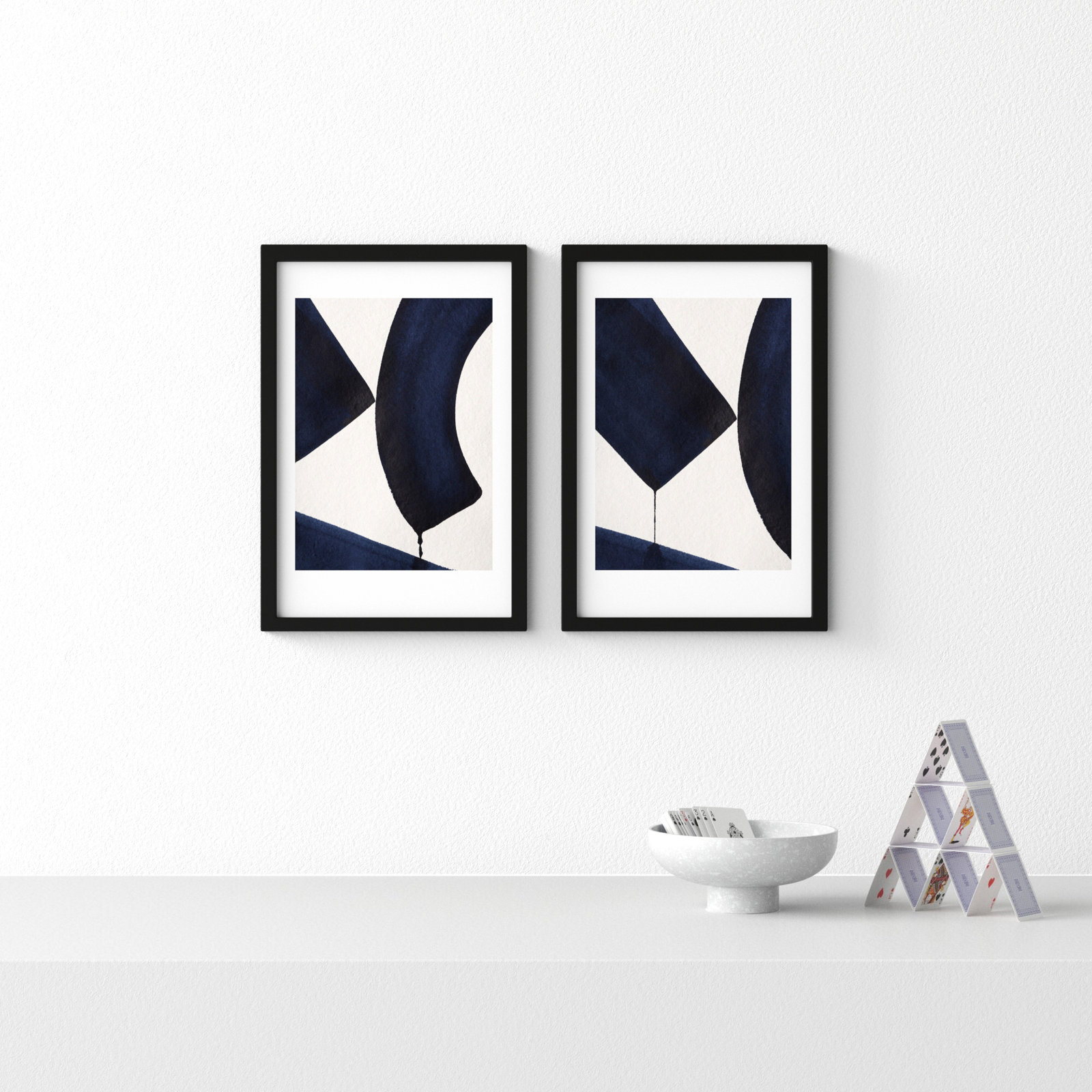 Fluid Motion 2 Duo by Simon West, Black, 34.65" H x 49" W x 0.88" D