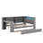 Modern Upholstered Headboard Bed Featuring Built-In Desk And LED Lighting-1722135801