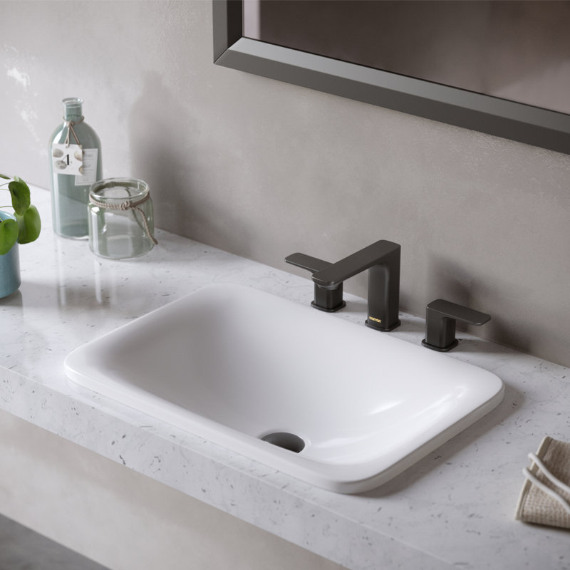 Venda 2-handle Bathroom Faucet with Drain Assembly, Matte Black
