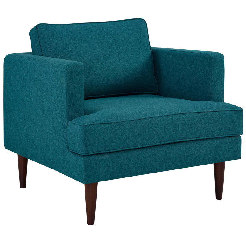 Fauteuil Agile, Tissage uni bleu sarcelle