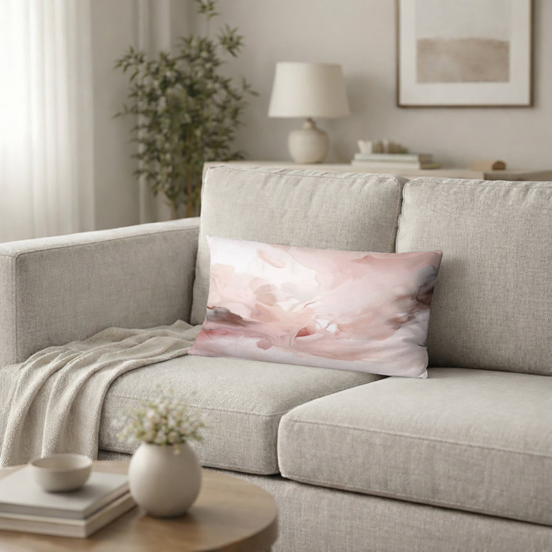 Coussin décoratif Abstract Marble, 12"H x 20"W