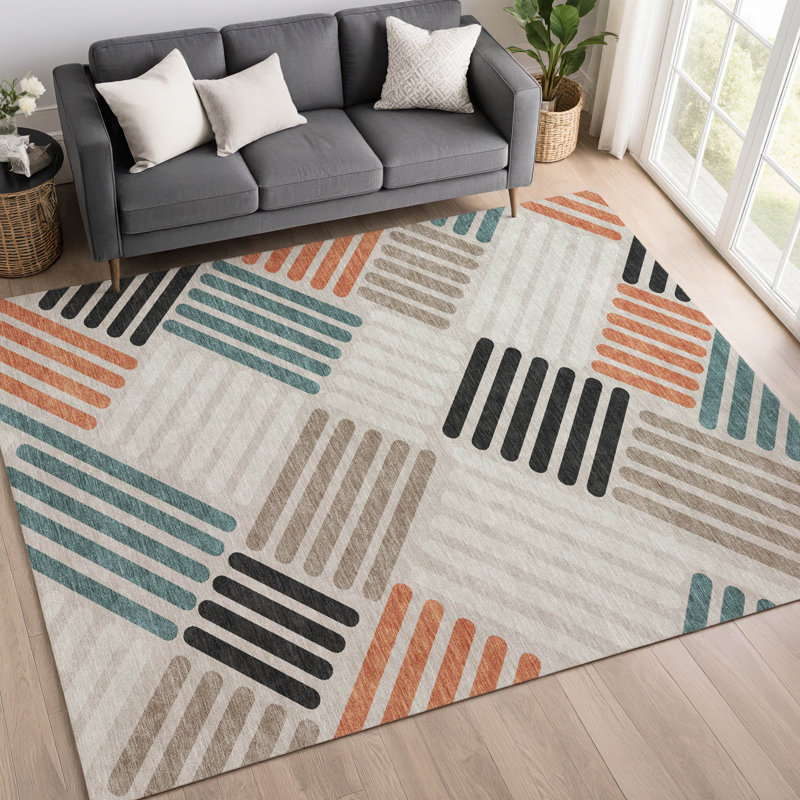 Tapis intérieur / extérieur lavable à la machine Adalaide ACN2339, Rectangle 2 pi 6 po x 3 pi 10 po