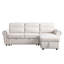 Canapé modulaire avec méridienne de rangement et canapé-lit en chenille beige