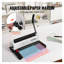 Manual Coil Spiral Binding Machine, 34-Hole Punch for 12 Sheets, Adjustable Binder for Letter/A4/A5 Documents, White and Black ABS Construction